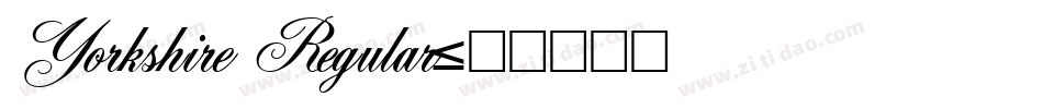 Yorkshire Regular字体转换